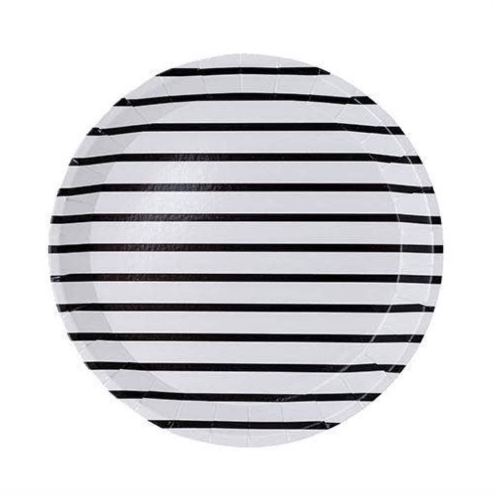 Striped plates 7” pack of 8